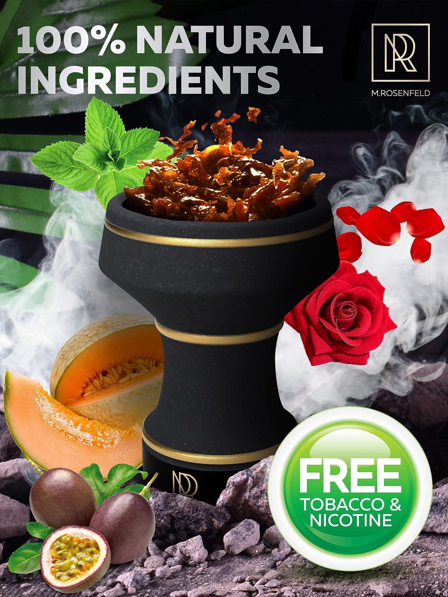 Shisha Hookah Flavors Nicotine Free EROS 69   Mix of Melon Passion Fruit Mint