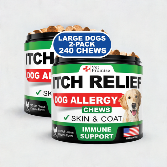 (2 Pack) Dog Allergy Chews   Itch Relief for Dogs   Dog Allergy Relief   Anti